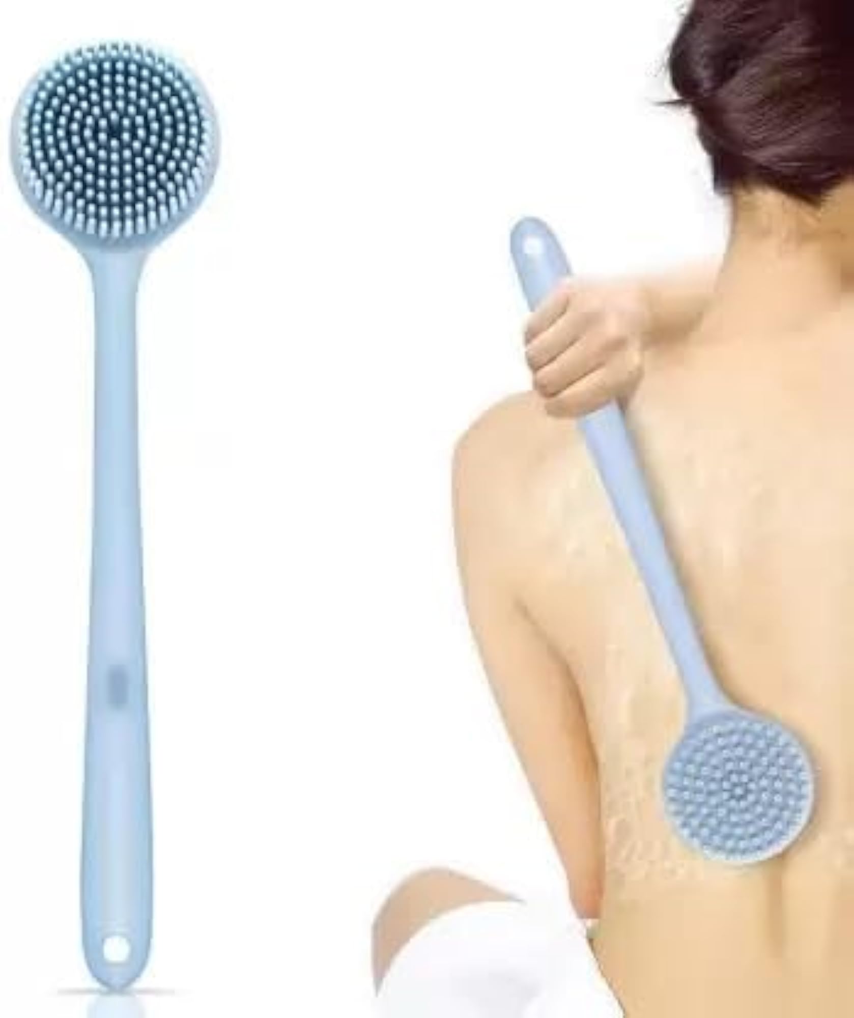 Premium Silicone Bathing Brush Double-Sided Back Scrubber
